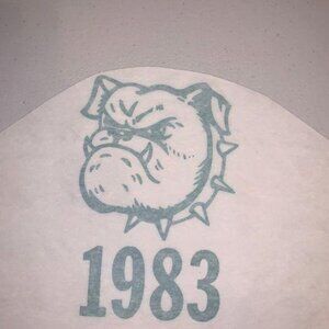 Vintage 1983 Bulldog Iron-On Green